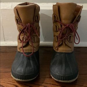 Kids Lined Laced-Up Duck/ Snow Boots